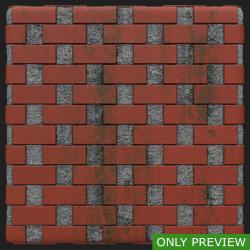 PBR Texture of Wall Bricks Dirty